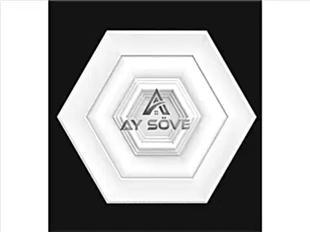 Dekoratif Tavan Göbekleri-Altıgen Göbek- 40cm PG410