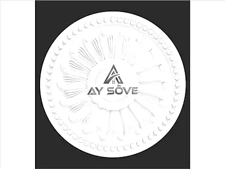 Dekoratif Tavan Göbekleri-Salyangoz Göbek- 50cm PG503