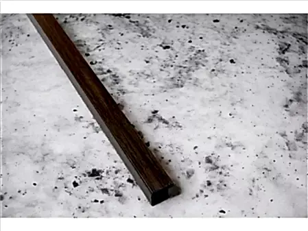 Lambri Köşe Modülü Çıta Ceviz Siyah